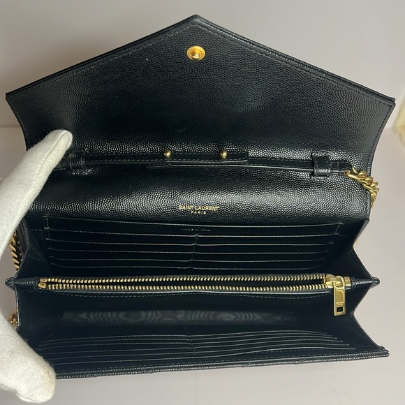 YSL Cassandre Wallet on Chain Black Leather - Picture 10 of 16